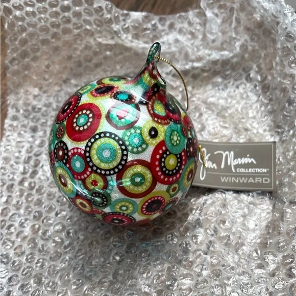 Jim Marvin Collection Winward Beautiful Multicolor Glass Holiday Ornament NWT - Picture 2 of 10